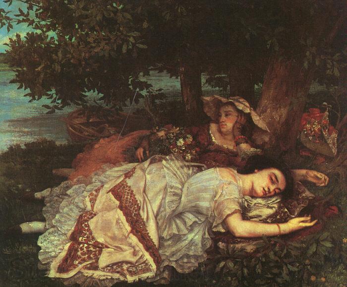 Gustave Courbet The Young Ladies of the Banks of the Seine Spain oil painting art